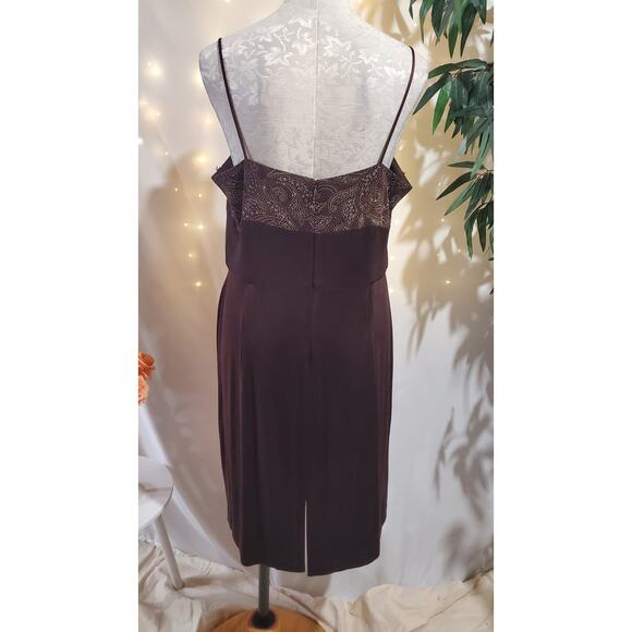 Patra Vtg Paisley Glitter Slinky Stretch 2 Pc Jacket Dress Set Size 16 Sparkle - Picture 7 of 12